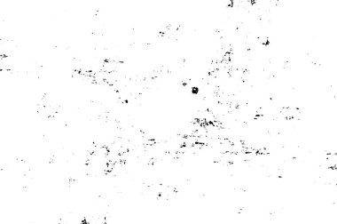 Grunge üst üste biniyor. Soyut siyah-beyaz vektör arkaplanı. Çatlak, leke ve noktalarda kirli desenli tek renkli klasik yüzey. Karanlık korku tarzında eski bir duvar.