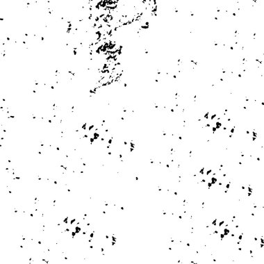 Grunge üst üste biniyor. Soyut siyah-beyaz vektör arkaplanı. Çatlak, leke ve noktalarda kirli desenli tek renkli klasik yüzey. Karanlık korku tarzında eski bir duvar.