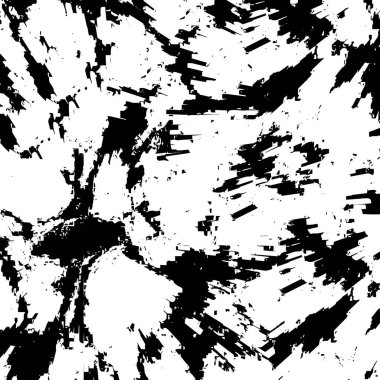 Boya lekelerinden yapılmış siyah ve beyaz tasarım.