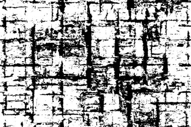 Çizik ve çiziklerle dolu siyah beyaz bir arka plan. Soyut vektör illüstrasyonu.