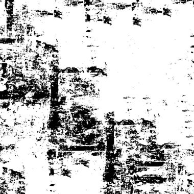 Çatlamış beton, taş ya da asfaltın sıkıntılı örtülü dokusu. Grunge 'un arka planı. soyut yarım ton vektör çizimi