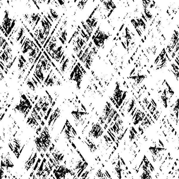 Motif Noir Blanc Sans Couture Avec Texture Grunge — Image vectorielle