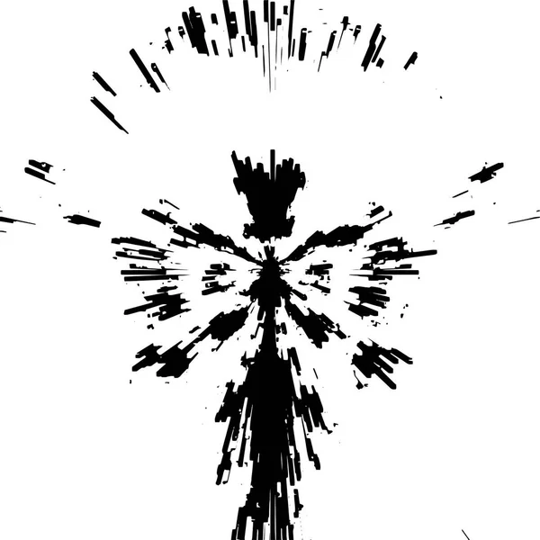 Schwarz Weiße Grunge Textur Abstrakter Hintergrund — Stockvektor