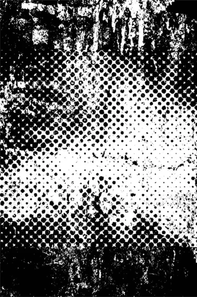 Черно Белом Фоне Точками Пятнами Царапинами Линиями — стоковый вектор