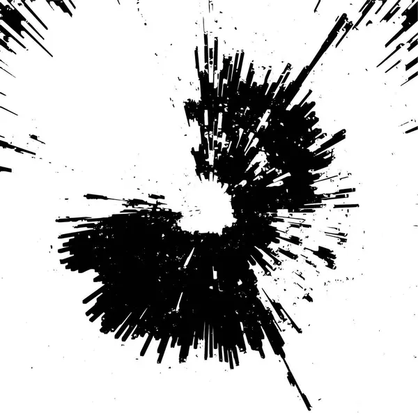 Zwarte Inkt Splatters Witte Achtergrond — Stockvector