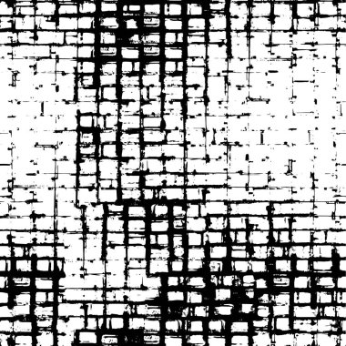 Grunge Siyah ve Beyaz Şehir Vektör Doku Şablonu. Noktalanmış, çizilmiş, Gürültü ve tahılla klasik efekt oluşturulması kolay. Karanlık Toz Örtüsü Tehlike Arkaplanı. Yaşlanma Tasarımı Elementi