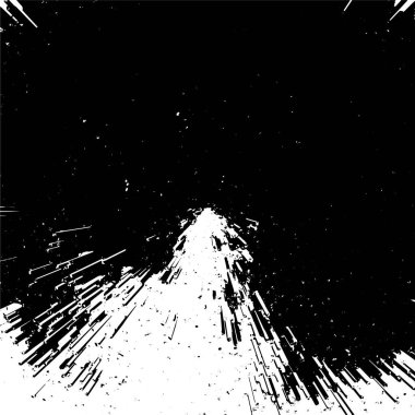 Grunge Siyah ve Beyaz Şehir Vektör Doku Şablonu. Noktalanmış, çizilmiş, Gürültü ve tahılla klasik efekt oluşturulması kolay. Karanlık Toz Örtüsü Tehlike Arkaplanı. Yaşlanma Tasarımı Elementi