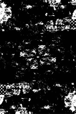 Grunge siyah ve beyaz kentsel vektör doku şablon. Karanlık dağınık toz sıkıntı arka plan kaplaması. Gürültü ve tahıl ile soyut noktalı, çizik, Vintage efekti oluşturmak kolay. Yaşlanma tasarım öğesi