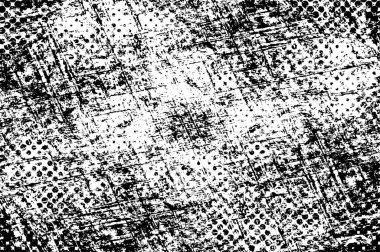 Grunge siyah ve beyaz kentsel vektör doku şablon. Karanlık dağınık toz sıkıntı arka plan kaplaması. Gürültü ve tahıl ile soyut noktalı, çizik, Vintage efekti oluşturmak kolay. Yaşlanma tasarım öğesi