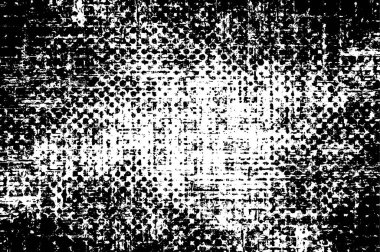 Grunge siyah ve beyaz kentsel vektör doku şablon. Karanlık dağınık toz sıkıntı arka plan kaplaması. Gürültü ve tahıl ile soyut noktalı, çizik, Vintage efekti oluşturmak kolay. Yaşlanma tasarım öğesi
