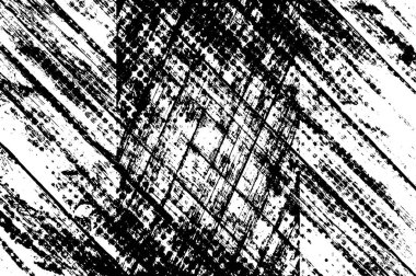 Grunge siyah ve beyaz kentsel vektör doku şablon. Karanlık dağınık toz sıkıntı arka plan kaplaması. Gürültü ve tahıl ile soyut noktalı, çizik, Vintage efekti oluşturmak kolay. Yaşlanma tasarım öğesi