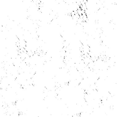 Grunge üst üste biniyor. Soyut siyah-beyaz vektör arkaplanı. Çatlak, leke ve noktalarda kirli desenli tek renkli klasik yüzey. Karanlık korku tarzında eski bir duvar.