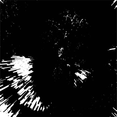 Grunge üst üste biniyor. Soyut siyah-beyaz vektör arkaplanı. Çatlak, leke ve noktalarda kirli desenli tek renkli klasik yüzey. Karanlık korku tarzında eski bir duvar.