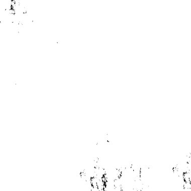 Grunge üst üste biniyor. Soyut siyah-beyaz vektör arkaplanı. Çatlak, leke ve noktalarda kirli desenli tek renkli klasik yüzey. Karanlık korku tarzında eski bir duvar.