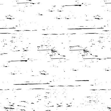 Grunge üst üste biniyor. Soyut siyah-beyaz vektör arkaplanı. Çatlak, leke ve noktalarda kirli desenli tek renkli klasik yüzey. Karanlık korku tarzında eski bir duvar.