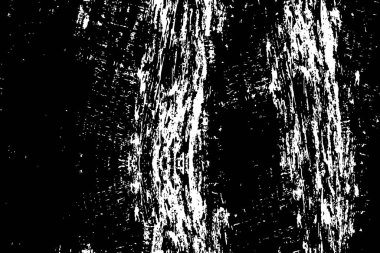Grunge üst üste biniyor. Soyut siyah-beyaz vektör arkaplanı. Çatlak, leke ve noktalarda kirli desenli tek renkli klasik yüzey. Karanlık korku tarzında eski bir duvar.