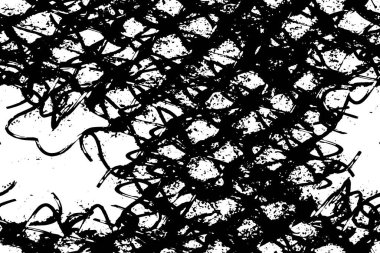 Grunge üst üste biniyor. Soyut siyah-beyaz vektör arkaplanı. Çatlak, leke ve noktalarda kirli desenli tek renkli klasik yüzey. Karanlık korku tarzında eski bir duvar.
