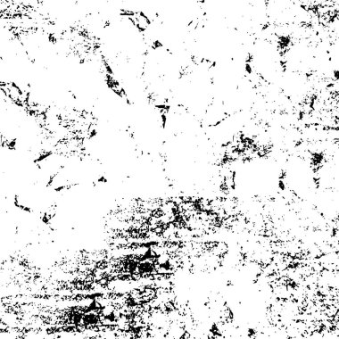 Grunge siyah ve beyaz dikişsiz desen. Tek renkli soyut doku. Çatlakların, sürtünmelerin, talaşların, lekelerin, mürekkep lekelerinin, çizgilerin arka planı. Koyu tasarım arka plan yüzeyi. Gri yazdırma öğesi