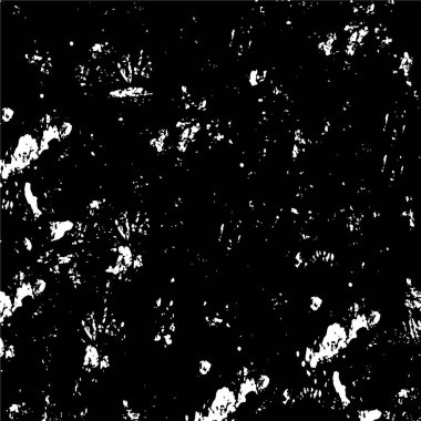 Soyut grunge gri koyu sıva duvar arkaplanı. Siyah beyaz boya sıçramış. Sanat, biçimlendirilmiş dokuma afişi, duvar kağıdı. Arkaplanda noktalar, çatlaklar, noktalar, fişler var. Tek renkli baskı