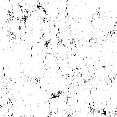 Soyut grunge gri koyu sıva duvar arkaplanı. Siyah beyaz boya sıçramış. Sanat, biçimlendirilmiş dokuma afişi, duvar kağıdı. Arkaplanda noktalar, çatlaklar, noktalar, fişler var. Tek renkli baskı