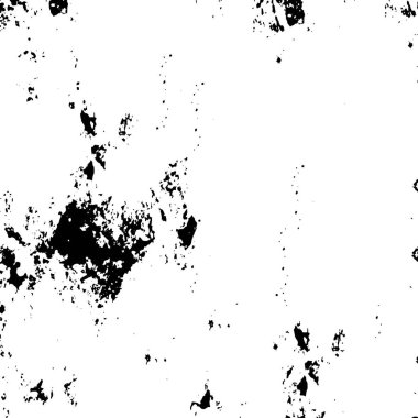 Soyut grunge gri koyu sıva duvar arkaplanı. Siyah beyaz boya sıçramış. Sanat, biçimlendirilmiş dokuma afişi, duvar kağıdı. Arkaplanda noktalar, çatlaklar, noktalar, fişler var. Tek renkli baskı