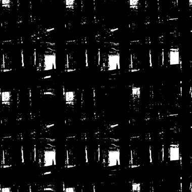 Grunge black and white pattern. Monochrome particles abstract texture. Background of cracks, scuffs, chips, stains, ink spots, lines. Dark design background surface. Gray printing element