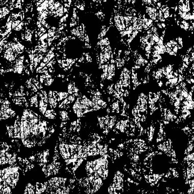 Grunge black and white pattern. Monochrome particles abstract texture. Background of cracks, scuffs, chips, stains, ink spots, lines. Dark design background surface. Gray printing element