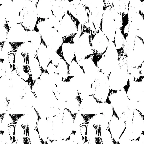 Grunge Black White Pattern Monochrome Particles Abstract Texture Background Cracks — Stockový vektor