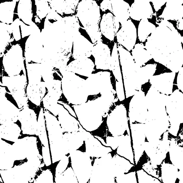 Monochromes Muster Mit Abstrakter Grunge Textur — Stockvektor
