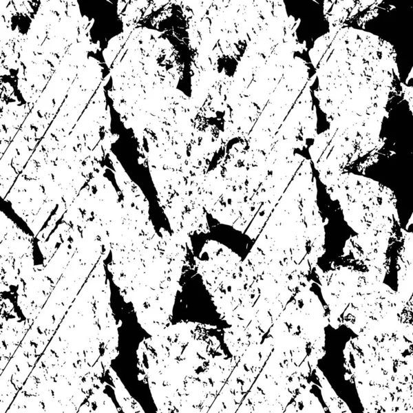 Abstraktní Černobílý Vzor Složený Geometrických Tvarů Grunge Textura — Stockový vektor