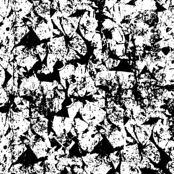 Abstract Zwart Wit Patroon Samengesteld Uit Geometrische Vormen Grunge Textuur — Stockvector