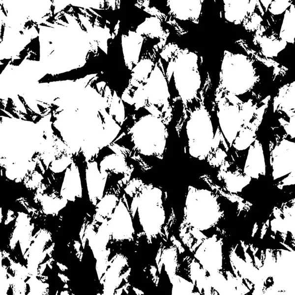 由几何形状组成的抽象黑白图案 磨擦纹理 — 图库矢量图片