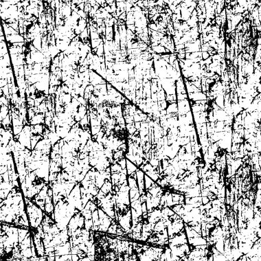 Sert, çizik, sıçramış grunge desenli fırça darbeleri. Dokuları üst üste koy. Siyah-beyaz boyanmış kağıt dokusu. Skeç grunge tasarımı. Poster, kapak, afiş, taklit, çıkartma düzeni için kullan