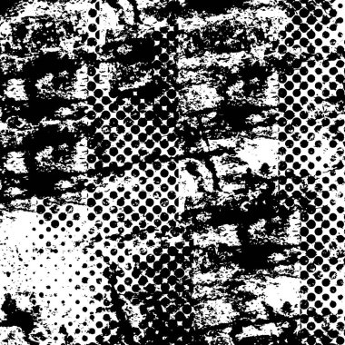 Sert, çizik, sıçramış grunge desenli fırça darbeleri. Dokuları üst üste koy. Siyah-beyaz boyanmış kağıt dokusu. Skeç grunge tasarımı. Poster, kapak, afiş, taklit, çıkartma düzeni için kullan
