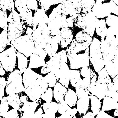 Vektör grunge dokusu. Siyah beyaz arka plan. Soyut monokrom resim koyu tonlarda solmuş bir efekt içerir