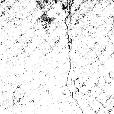 Vektör grunge dokusu. Siyah beyaz arka plan. Soyut monokrom resim koyu tonlarda solmuş bir efekt içerir