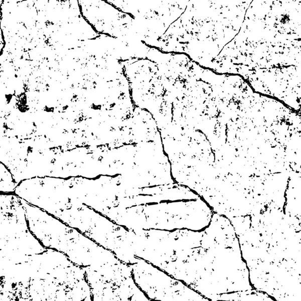 Verstoorde Overlay Textuur Van Gebarsten Cement Steen Asfalt Grunge Achtergrond — Stockvector