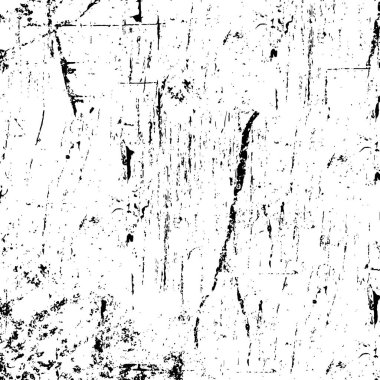 Vektör grunge dokusu. Siyah beyaz arka plan. Soyut monokrom resim koyu tonlarda solmuş bir efekt içerir