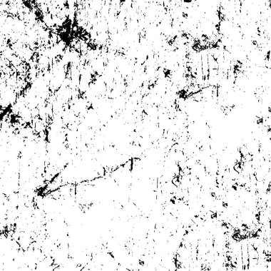 Vektör grunge dokusu. Siyah beyaz arka plan. Soyut monokrom resim koyu tonlarda solmuş bir efekt içerir