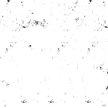 Grunge üst üste biniyor. Soyut siyah-beyaz vektör arkaplanı. Çatlak, leke ve noktalarda kirli desenli tek renkli klasik yüzey. Karanlık korku tarzında eski bir duvar.