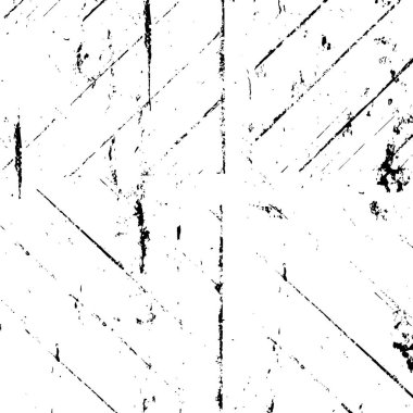Grunge üst üste biniyor. Soyut siyah-beyaz vektör arkaplanı. Çatlak, leke ve noktalarda kirli desenli tek renkli klasik yüzey. Karanlık korku tarzında eski bir duvar.