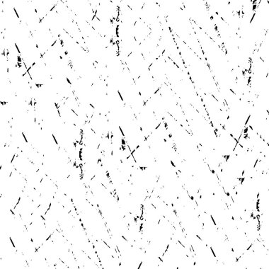 Grunge üst üste biniyor. Soyut siyah-beyaz vektör arkaplanı. Çatlak, leke ve noktalarda kirli desenli tek renkli klasik yüzey. Karanlık korku tarzında eski bir duvar.