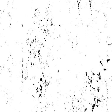 Grunge üst üste biniyor. Soyut siyah-beyaz vektör arkaplanı. Çatlak, leke ve noktalarda kirli desenli tek renkli klasik yüzey. Karanlık korku tarzında eski bir duvar.
