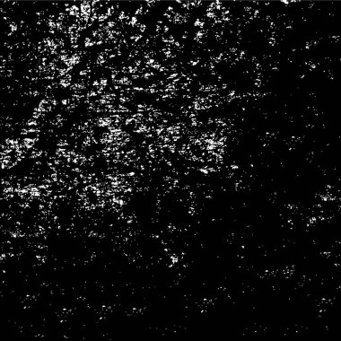 Grunge üst üste biniyor. Soyut siyah-beyaz vektör arkaplanı. Çatlak, leke ve noktalarda kirli desenli tek renkli klasik yüzey. Karanlık korku tarzında eski bir duvar.