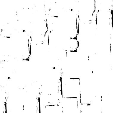 Grunge üst üste biniyor. Soyut siyah-beyaz vektör arkaplanı. Çatlak, leke ve noktalarda kirli desenli tek renkli klasik yüzey. Karanlık korku tarzında eski bir duvar.