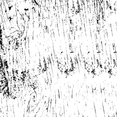 Grunge üst üste biniyor. Soyut siyah-beyaz vektör arkaplanı. Çatlak, leke ve noktalarda kirli desenli tek renkli klasik yüzey. Karanlık korku tarzında eski bir duvar.
