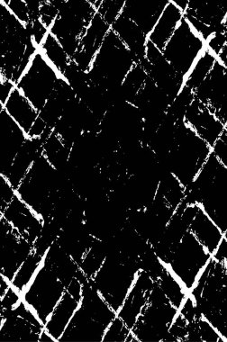 Grunge üst üste biniyor. Soyut siyah-beyaz vektör arkaplanı. Çatlak, leke ve noktalarda kirli desenli tek renkli klasik yüzey. Karanlık korku tarzında eski bir duvar.