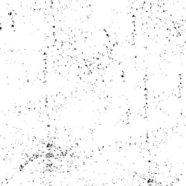 Grunge üst üste biniyor. Soyut siyah-beyaz vektör arkaplanı. Çatlak, leke ve noktalarda kirli desenli tek renkli klasik yüzey. Karanlık korku tarzında eski bir duvar.