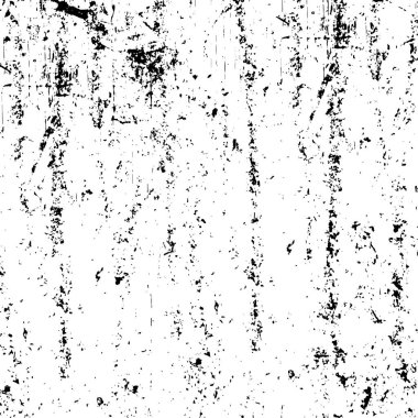 Grunge üst üste biniyor. Soyut siyah-beyaz vektör arkaplanı. Çatlak, leke ve noktalarda kirli desenli tek renkli klasik yüzey. Karanlık korku tarzında eski bir duvar.