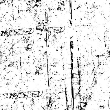 Grunge üst üste biniyor. Soyut siyah-beyaz vektör arkaplanı. Çatlak, leke ve noktalarda kirli desenli tek renkli klasik yüzey. Karanlık korku tarzında eski bir duvar.